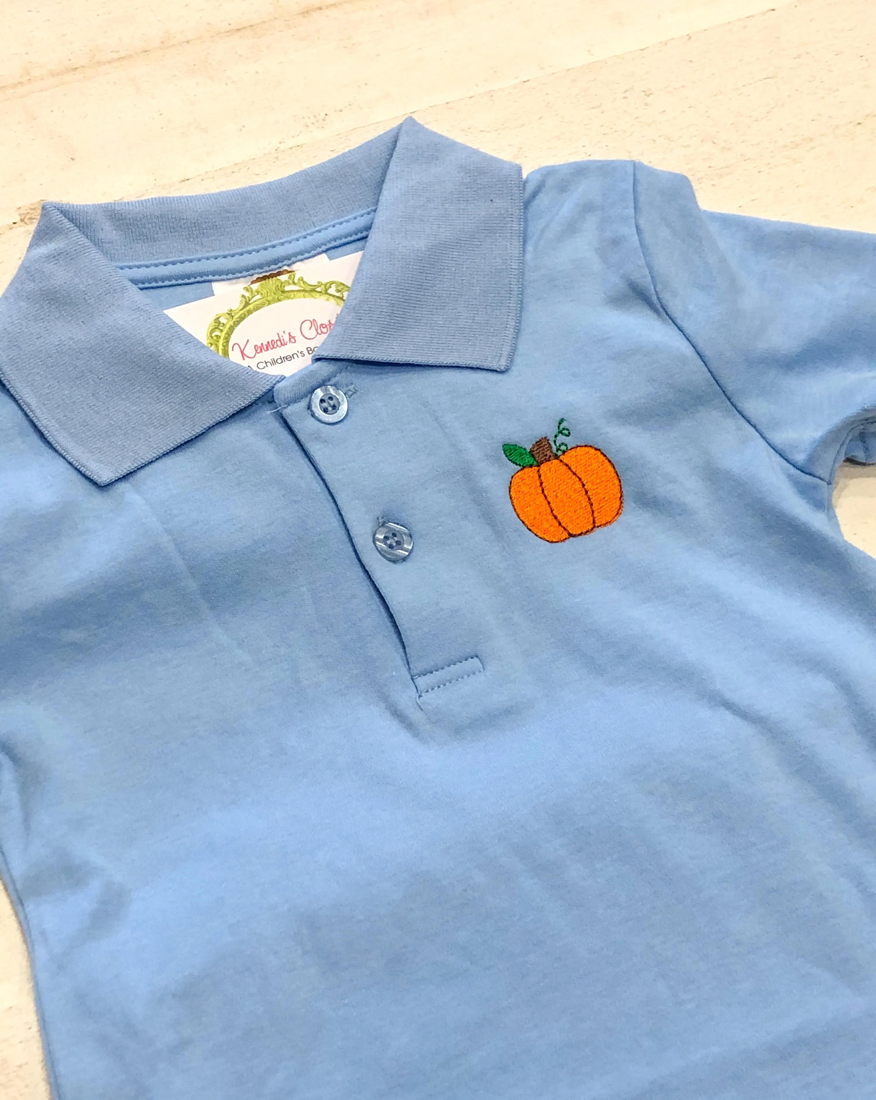 Pumpkin Monogram Polo