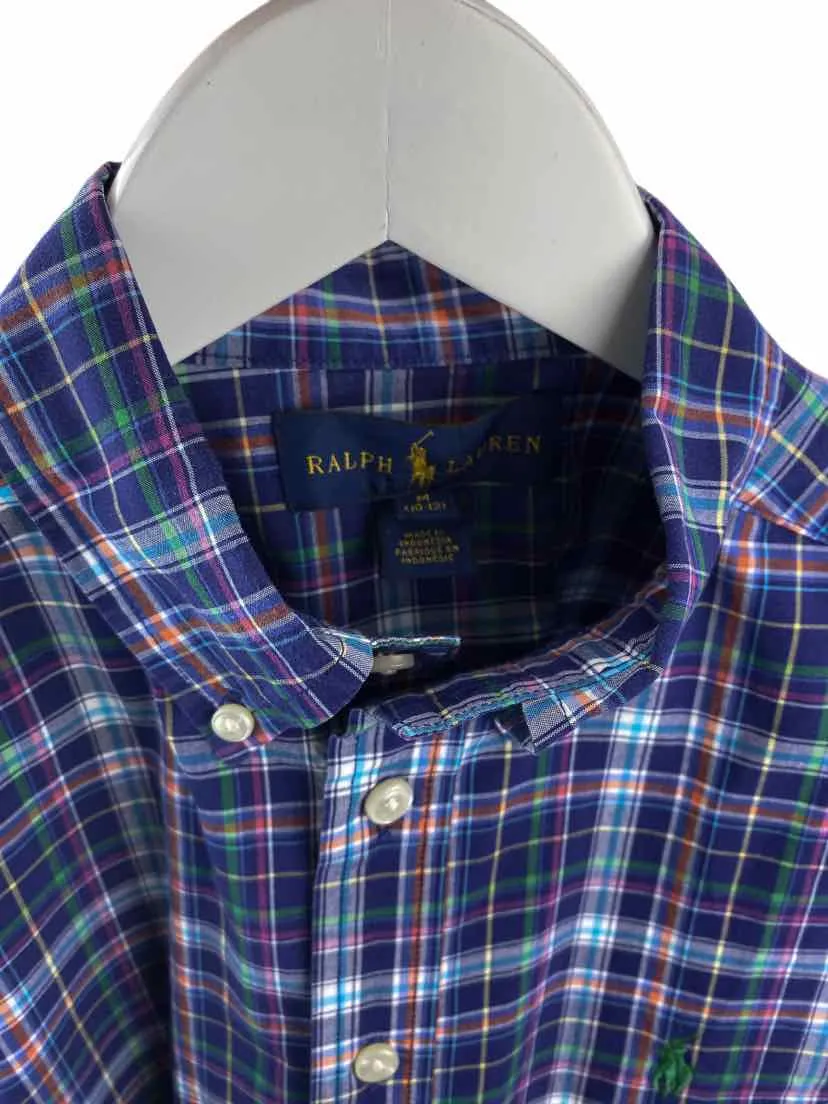 Ralph Lauren Boys' Plaid Shirt Navy/Multi Size M (10-12)