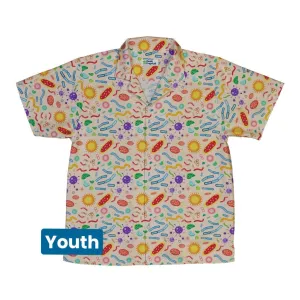 Science Detailed Microbes Pink Orange Youth Hawaiian Shirt