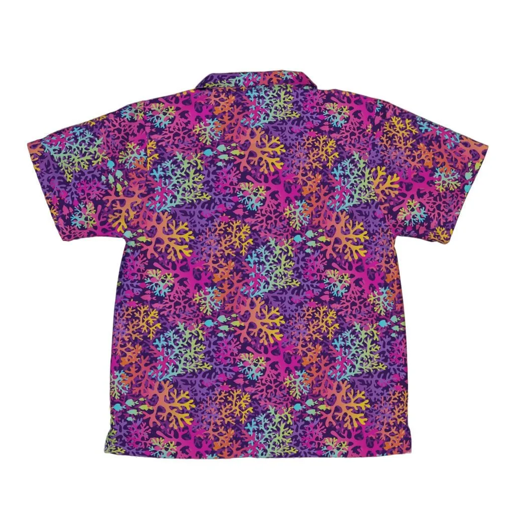 Science Marine Biology Rainbow Coral Youth Hawaiian Shirt