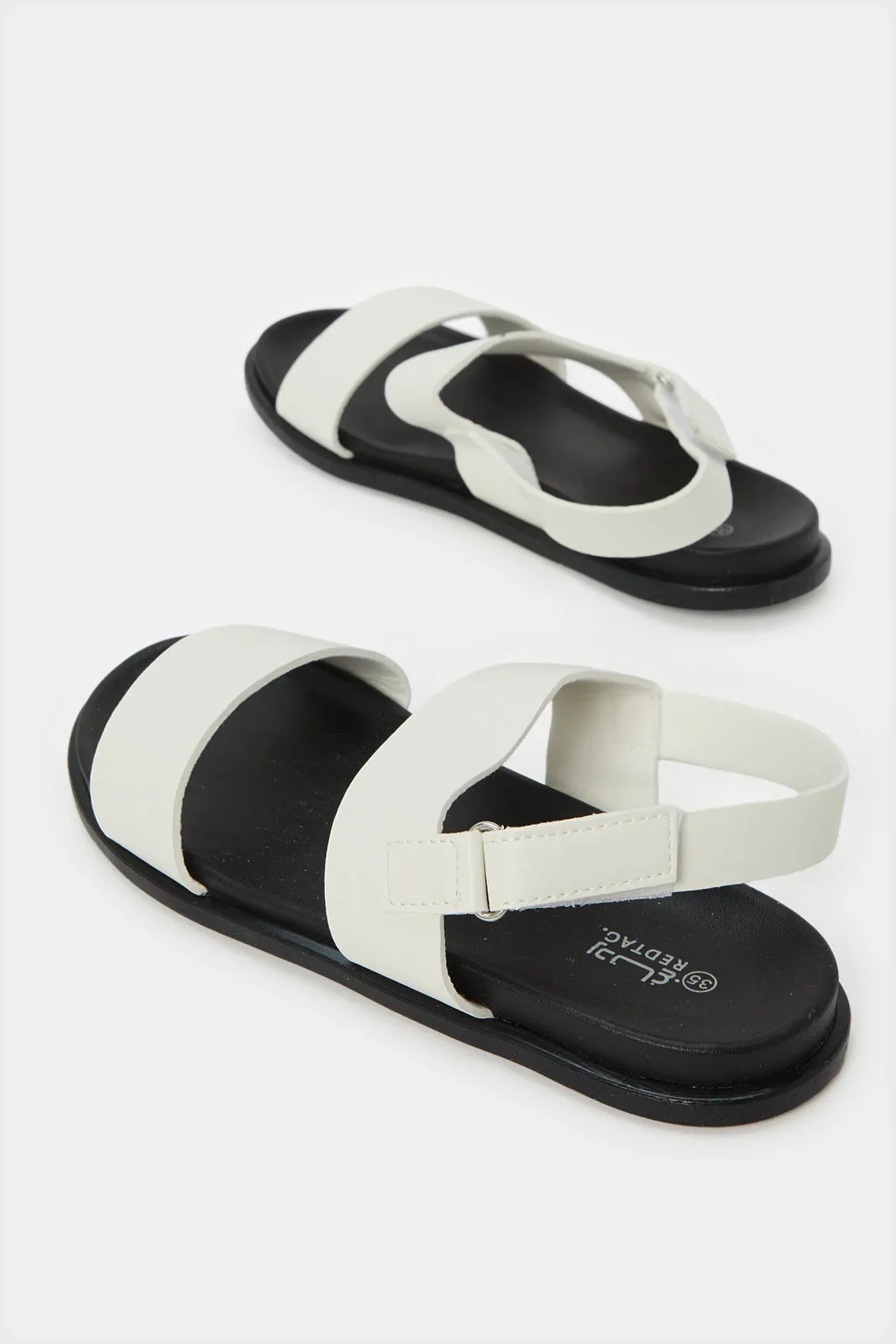 Senior Boys White Comfort Sandals