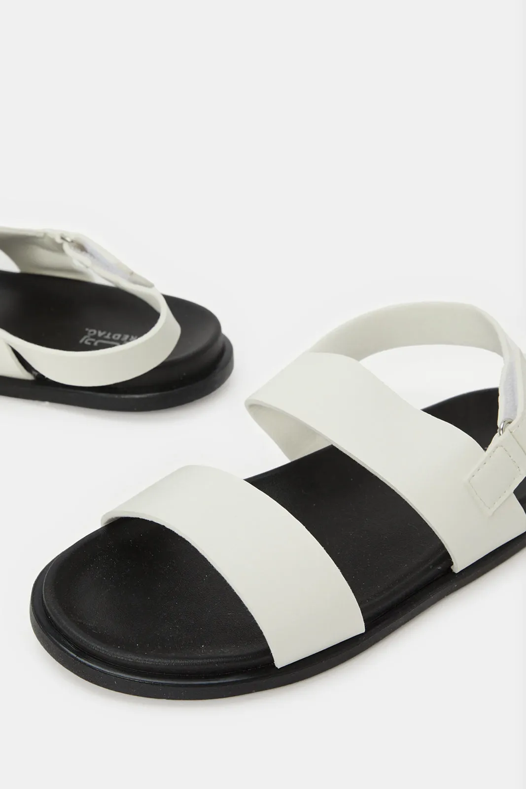 Senior Boys White Comfort Sandals