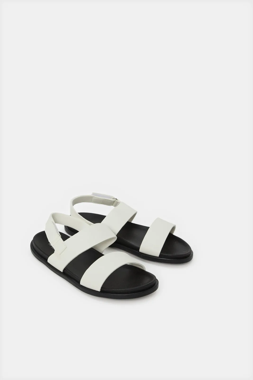 Senior Boys White Comfort Sandals