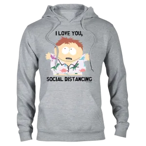 South Park I Love You Social Distancing Fleece Hooded Sweatshirt