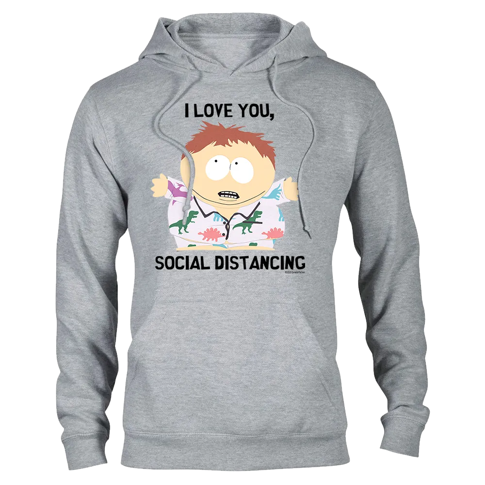 South Park I Love You Social Distancing Fleece Hooded Sweatshirt