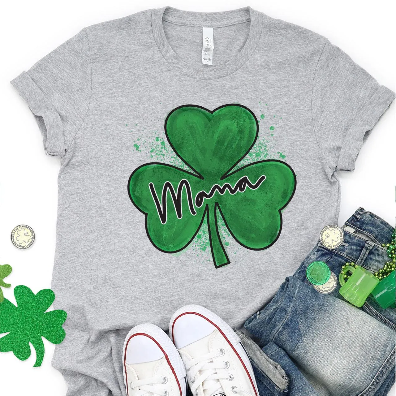 St. Patrick's Day Mama   Mini Graphic Tshirt for T-shirts