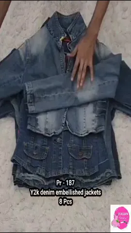 Y2K Denim Embellished Jacket