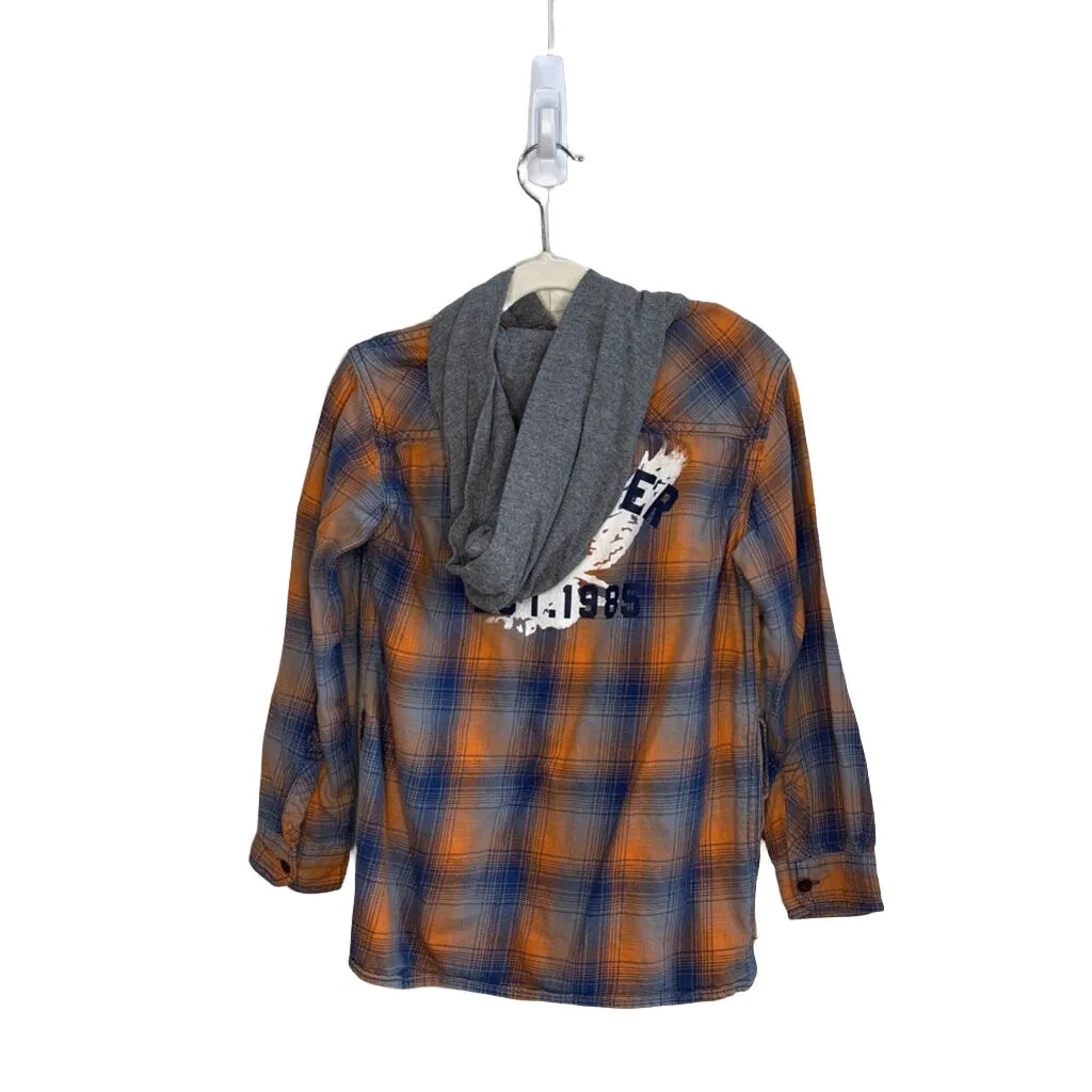 Zip Up Plaid Hoodie